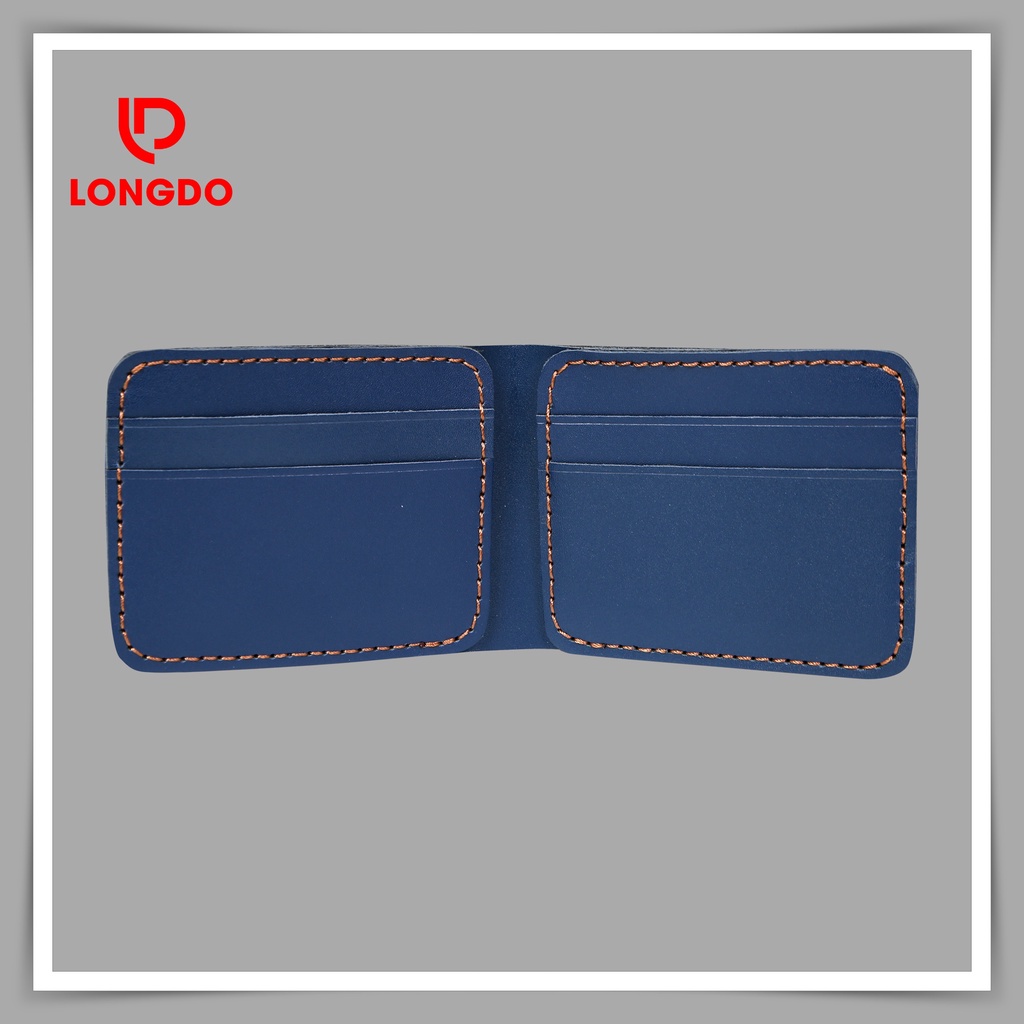 Ví da nam mini cao cấp da bò thật - Bảo hành 5 năm - Hàng chính hãng thương hiệu Longdo Leather - B03