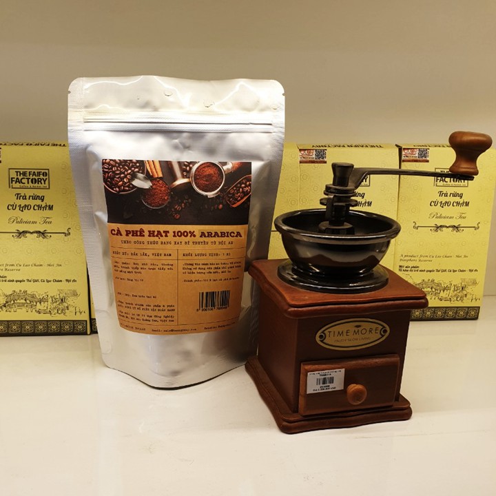 Cà phê nguyên hạt Arabica Faifo Coffee 200gr - Cà phê rang mộc nguyên hạt pha máy pha phin