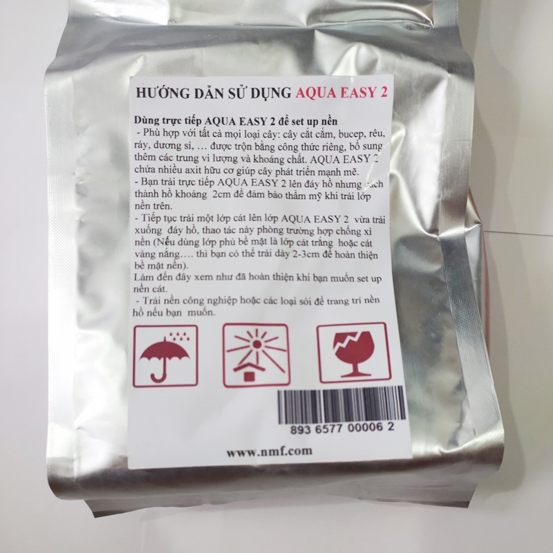 Phân nền AQUA EASY 2 túi 1KG dùng để set up tạo nền bể cá cảnh
