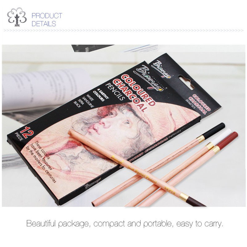 Bộ 12 bút chì màu gồm 4 tông màu vẽ chuyên nghiệp Seamiart