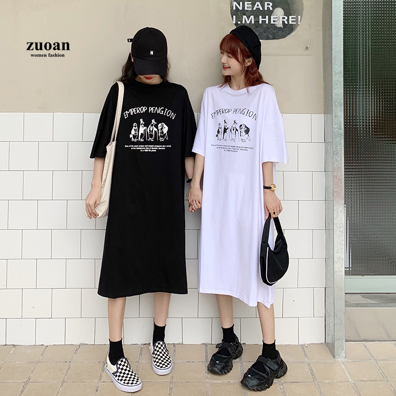 SUXI Đầm Midi Nữ Ngắn Tay In Họa Tiết Mới