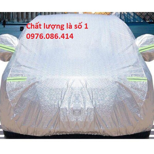 Bạt phủ ô tô cao cấp tráng nhôm 3 lớp (tặng kèm lọ chống xước xe)