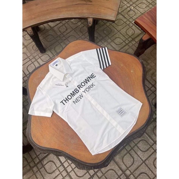 Áo Sơ Mi Cộc Trắng Thoms