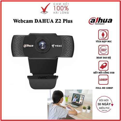 Webcam Dahua Z2+ 1080P FullHD có Microphone, gọi Video, họp trực tuyến, học online