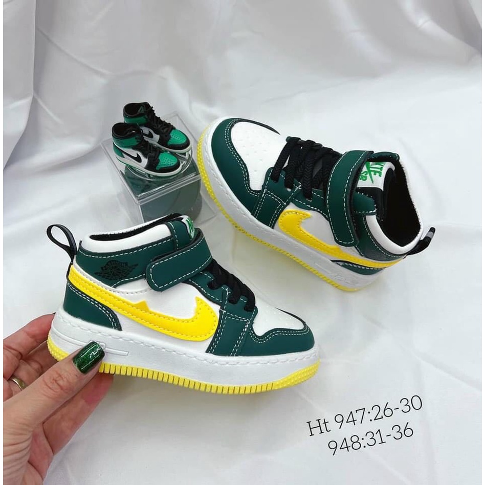 Giày thể thao cao cổ, lót lông bé trai, bé gái hàng QC NKTE FULL BOX