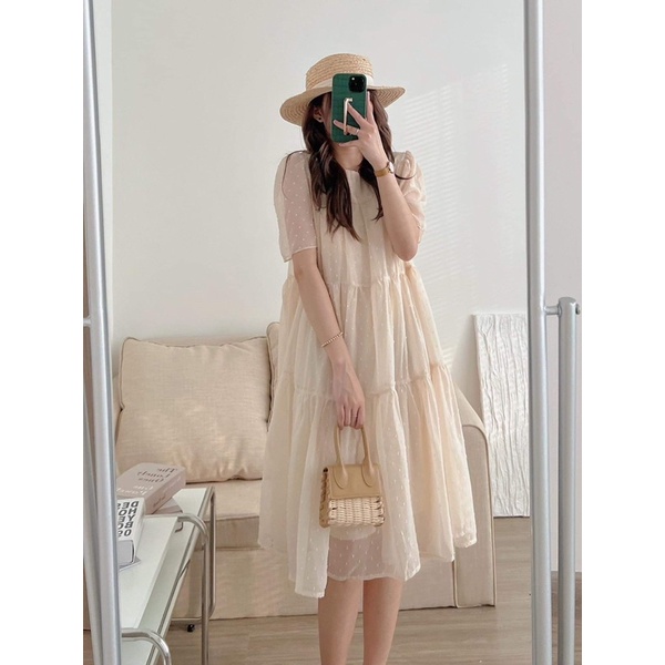 [HÀNG SẴN]VÁY VOAN TƠ CHẤM BI BỒNG BỀNH “CHIBI DRESS” tiểu thư