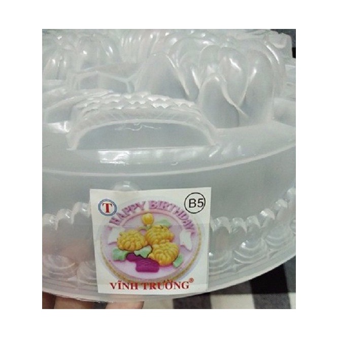 Khuôn rau câu sinh nhật hoa cúc Vĩnh Trường 25 cm - Mẫu 5