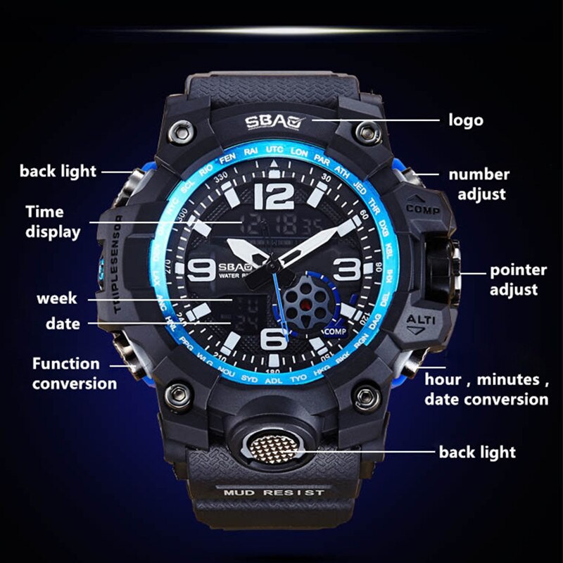 Đồng Hồ Thể Thao Nam SBAO Máy Quân Đội Cao Cấp | BigBuy360 - bigbuy360.vn