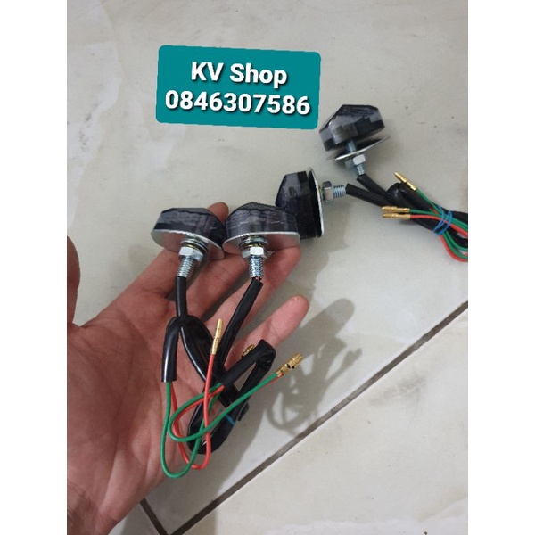 Đèn led xi nhan mai rùa /con bọ, chân sắt gắn Winner X - Vario và nhiều dòng xe khác
