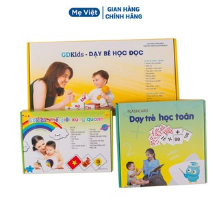 Combo 3 Bộ Thẻ Học Thông Minh Cho Bé Chuẩn Glenn Doman Nâng Cao Đọc Toán Thế Giới Xung Quanh
