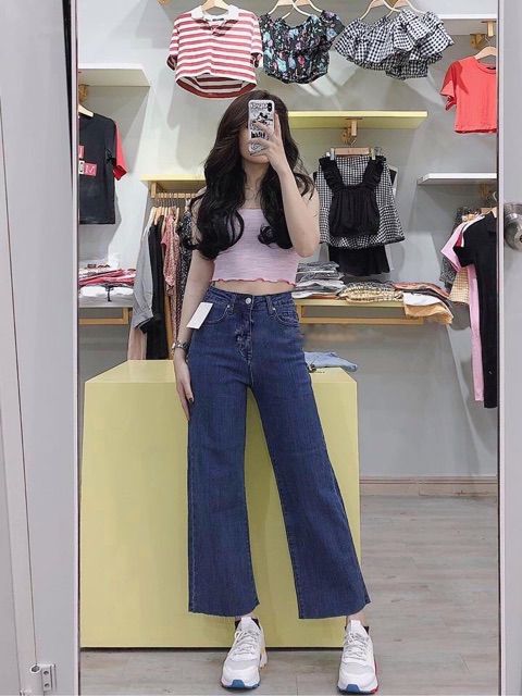 Quần culottes jeans lai cắt Uban 92