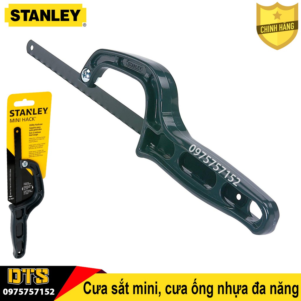 Cưa sắt mini cầm tay, cưa ống nước đa năng STANLEY 10''/ 254mm, lưỡi thép Carbon cao cấp cực sắc bén, thiết kế nhỏ gọn