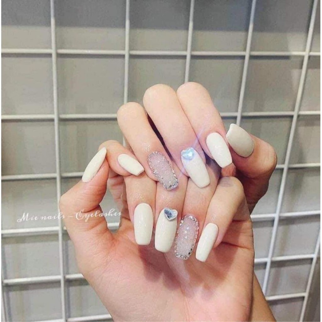 Sơn gel màu trắng sữa , sơn gel tráng ngà