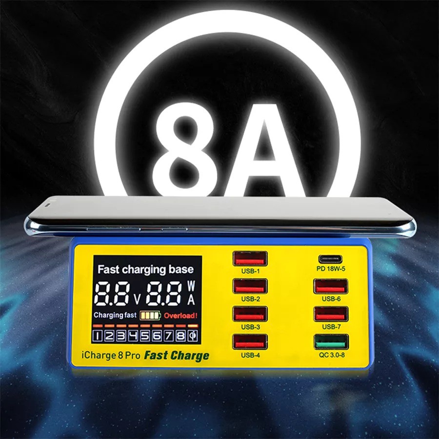 Sạc báo dòng Mechanic ICharge 8 Pro hỗ trợ sạc nhanh, sạc không dây