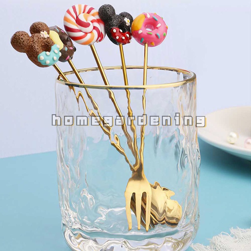 Muỗng / Nĩa Bằng Thép Không Gỉ Hình Hoạt Hình