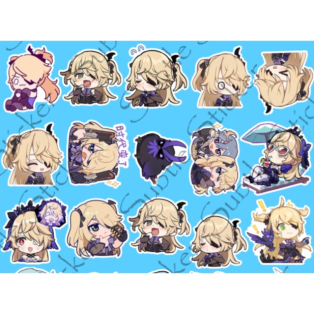 Set 10/15 Sticker Fishcl game Genshin Impact hình dán trang trí  vali, điện thoại, laptop...siêu đẹp