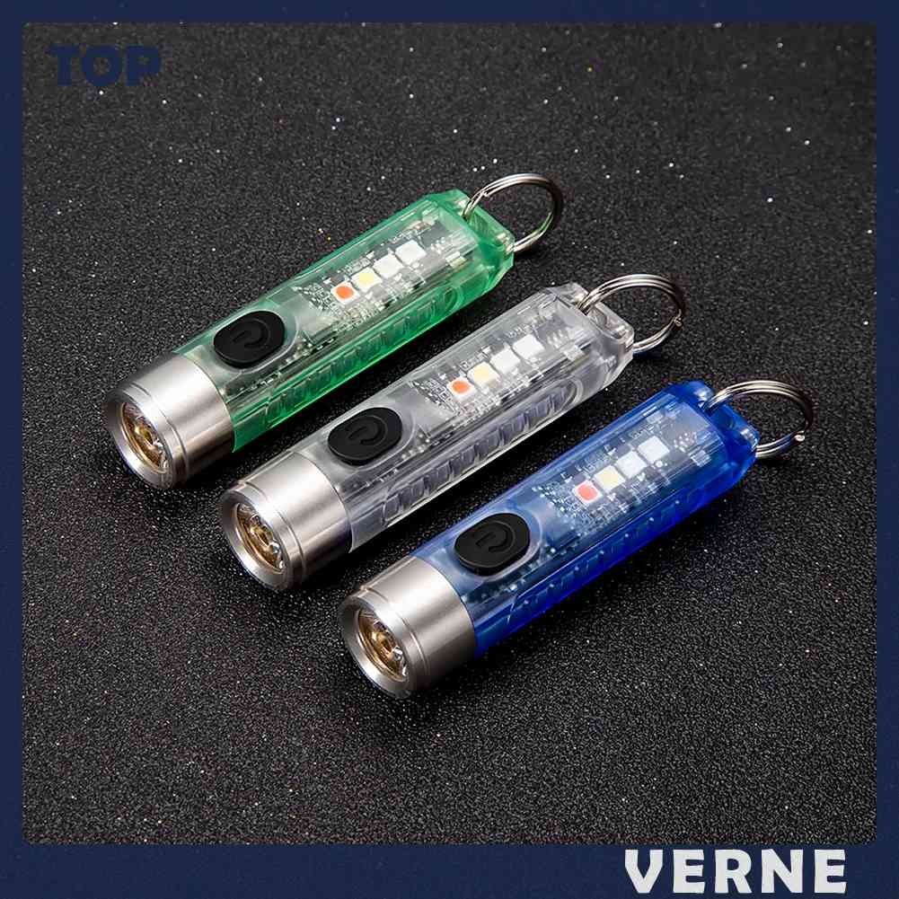 Móc Khóa Đèn Pin VERNE SST20 LED Mini Ánh Sáng Tím 400lm