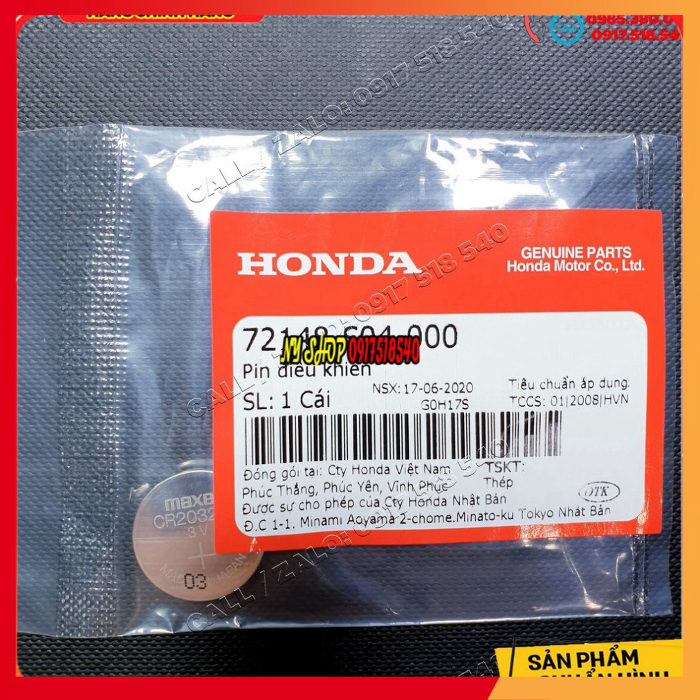 ✅ Pin smartkey ô tô xe máy CR2032H chính hãng Honda, dùng cho chìa SH VIỆT, SH MODE, AB, LEAD, VISION, VARIO, NVX... ✅ (