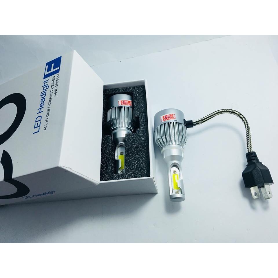 Đèn Pha Led C6 Chính Hãng Cực Sáng Có Quạt Tản Nhiệt ( Ánh sáng trắng có chế độ pha và cost)