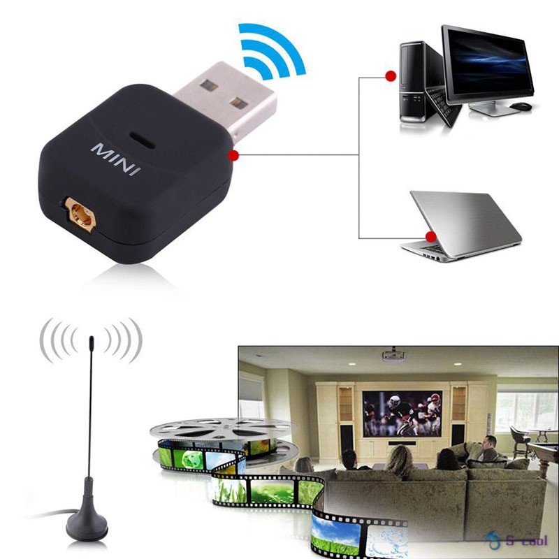 Bộ thu HD ănten phát sóng/ USB thu sóng không dây/ Remote điều khiển cho DVB-T SDR+DAB+FM HDTV