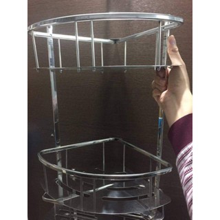 Kệ góc inox 2 tầng