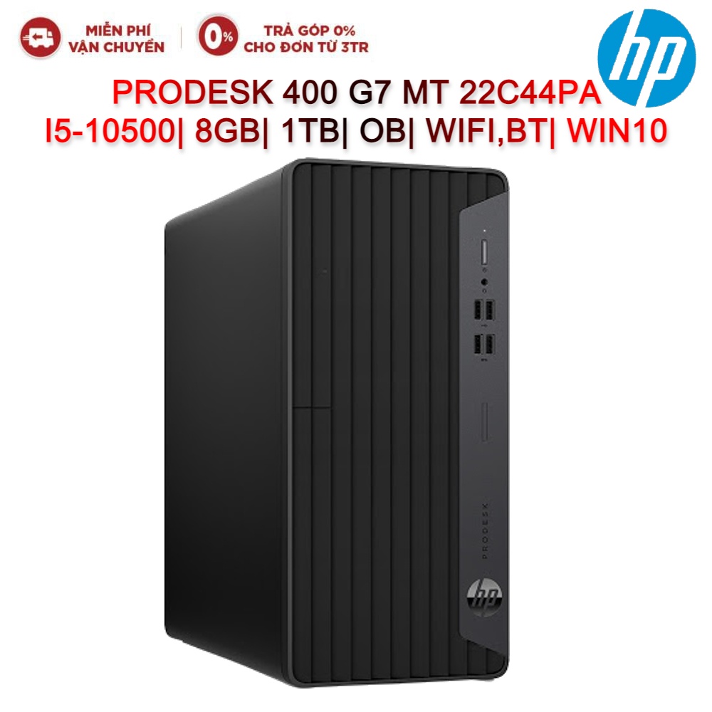 Máy tính bàn PC HP PRODESK 400 G7 MT 22C44PA I5-10500| 8GB| 1TB| OB| WIFI,BT