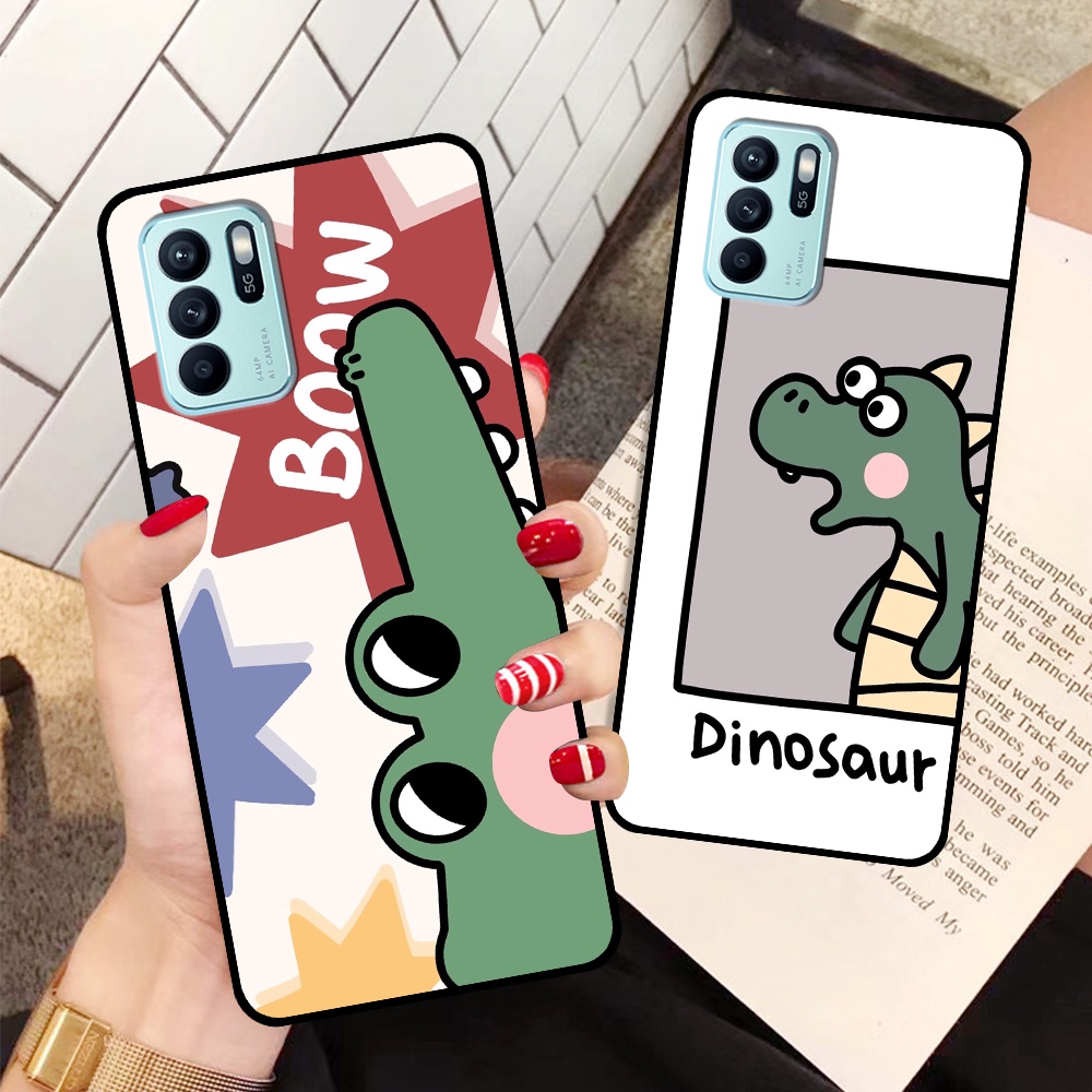 Ốp Oppo Reno6 / Reno6 Z 5G / Reno 6 Pro in hình cá mập, khủng long dễ thương, cute (T01 - T06)