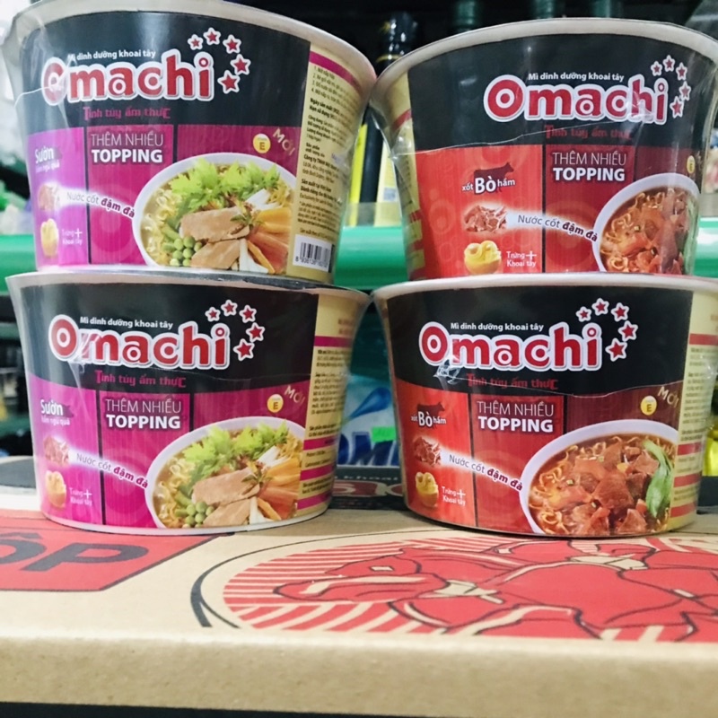 Hộp Mì Khoai Tây Omachi Xốt Spaghetti/ Xốt Bò Hầm
