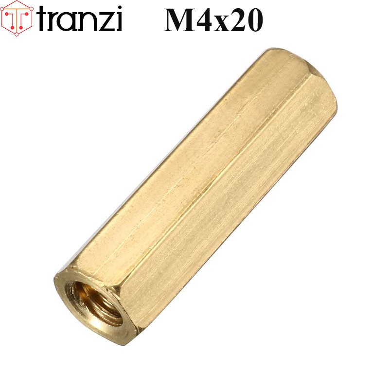 Trụ vít lục giác cái cái đồng M4x20 - túi 10 cái