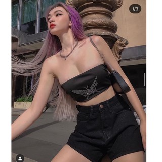 Quần short jean tua lai xuất xịn