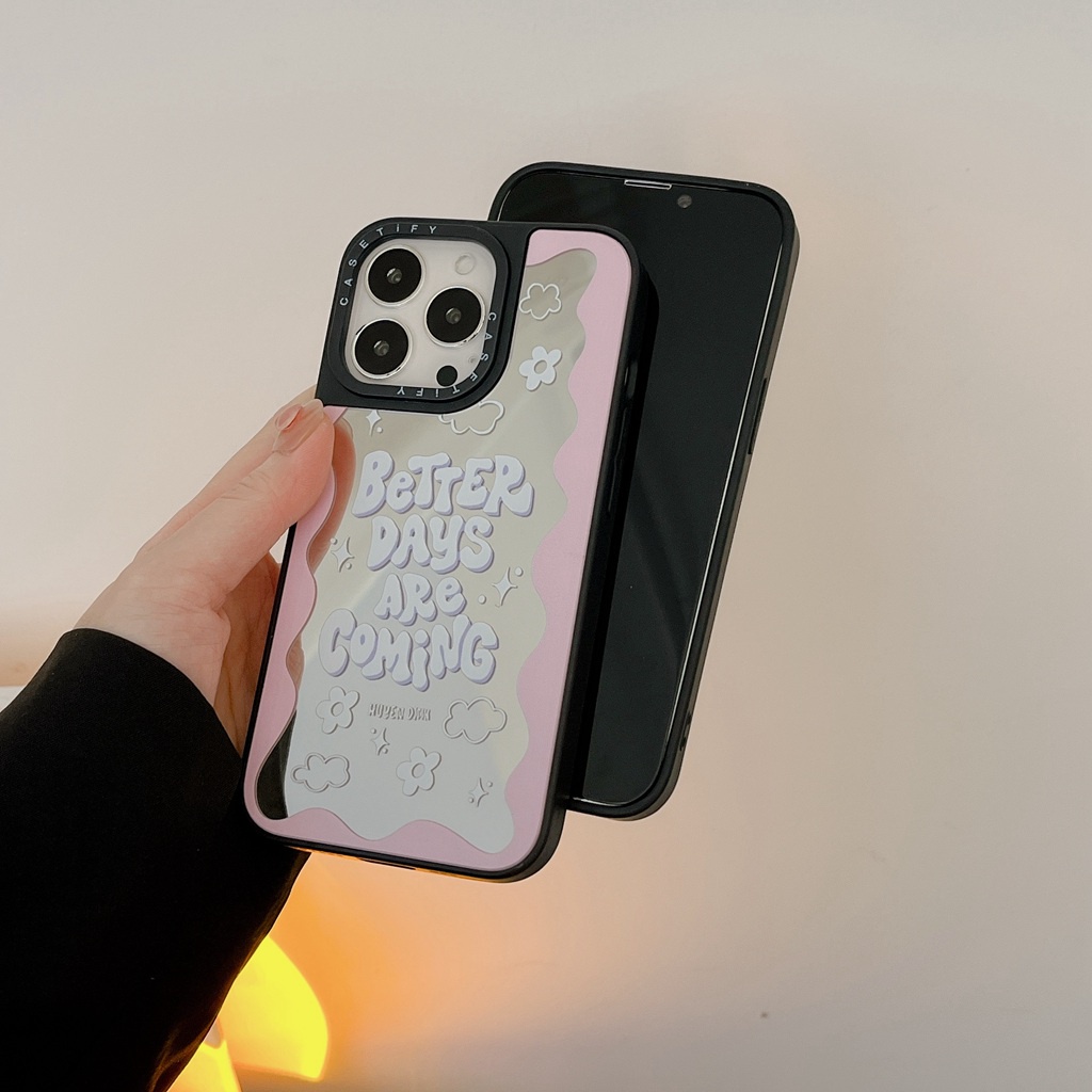 Ốp Điện Thoại tpu Mềm Tráng Gương Chống Trầy Xước Chống Rơi Hình Chữ Tiếng Anh Cho iphone 14pm 11 15 13 12 pro max xsmax