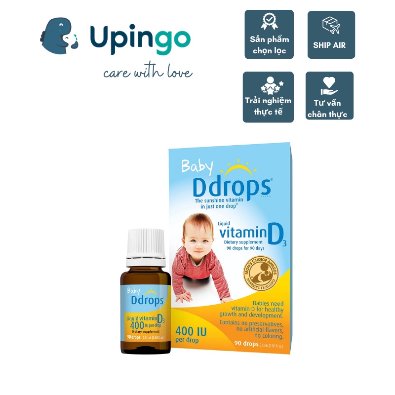 Vitamin d3 baby ddrops cho bé từ sơ sinh 90 giọt - ảnh sản phẩm 1