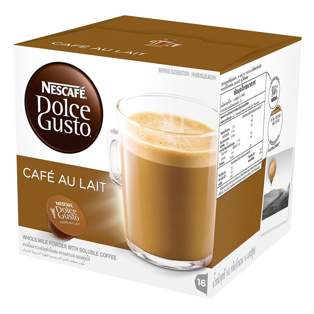 Hộp 16 Viên Nén Cà Phê Sữa Nescafe Dolce Gusto - Café Au Lait 160g