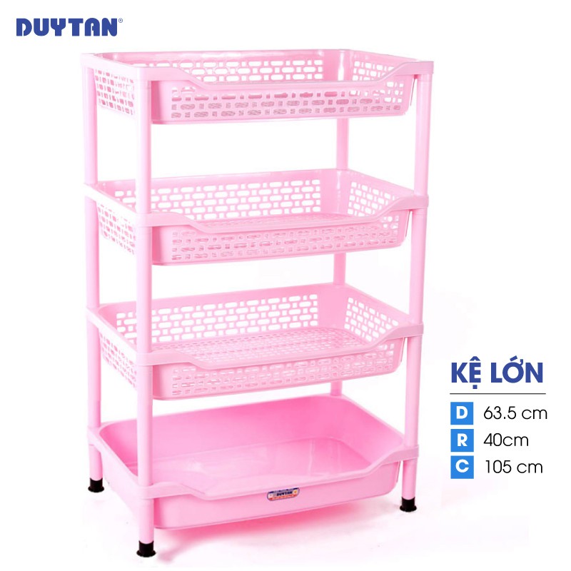 Kệ Nhựa Duy Tân size lớn loại 4 ngăn không bánh xe - K633/4