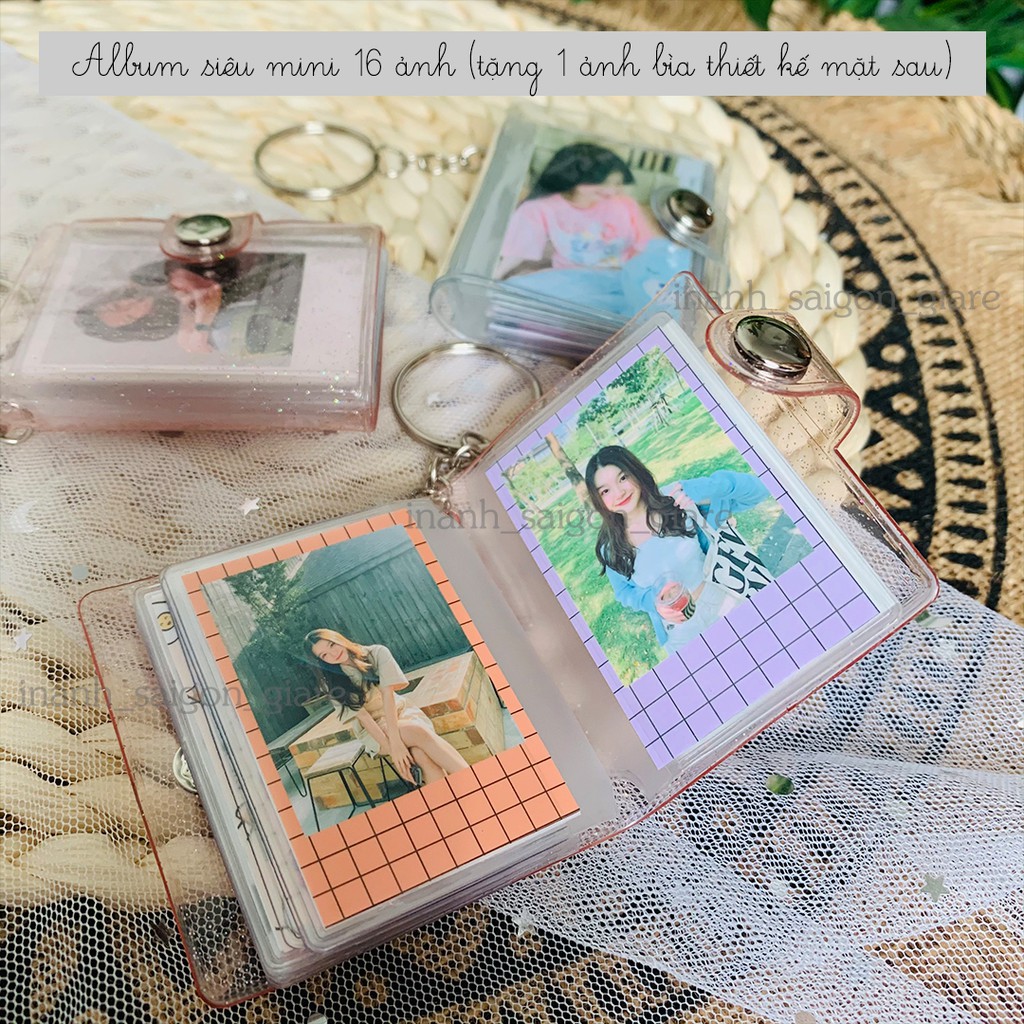 Album ảnh siêu mini 16 ảnh 3,5x5,4cm (NHẬN IN GẤP) (combo có album + tặng in ảnh kèm theo) (tặng 1 ảnh bìa phía sau)