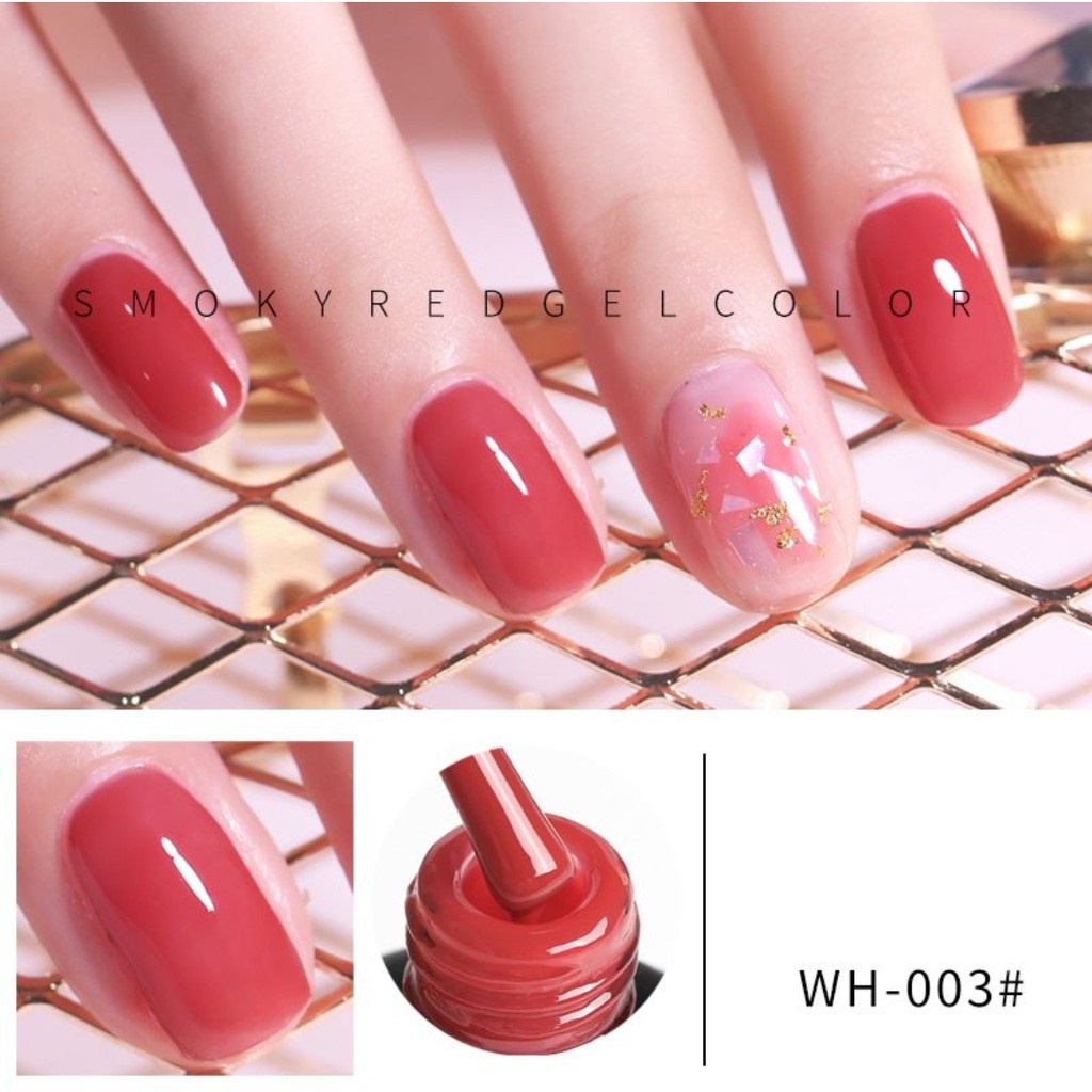 Sơn móng tay gel sơn thạch sơn gel thạch sơn gel AS tone thạch đỏ thạch cam thạch hồng mã WH 15ml