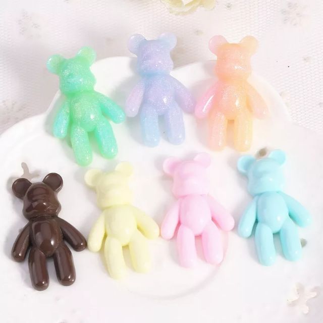Charm holo bear/charm slime/charm làm ốp lưng