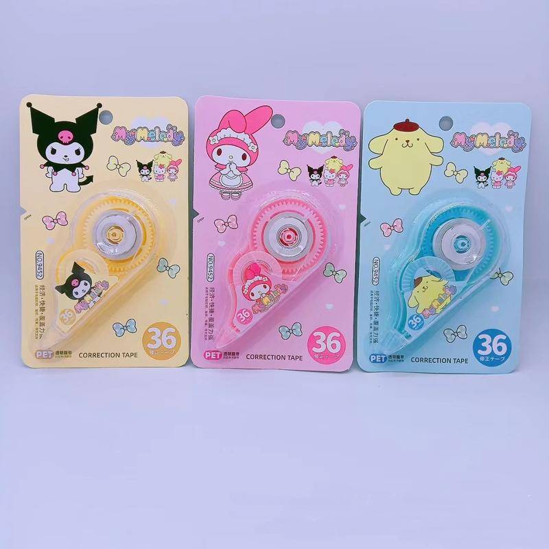 Sanrio Bút Xóa Dạng Băng Dính Họa Tiết Hoạt Hình My Melody kuromi Pom Pom Purin Dễ Thương Dùng Làm Quà Tặng Cho Học Sinh