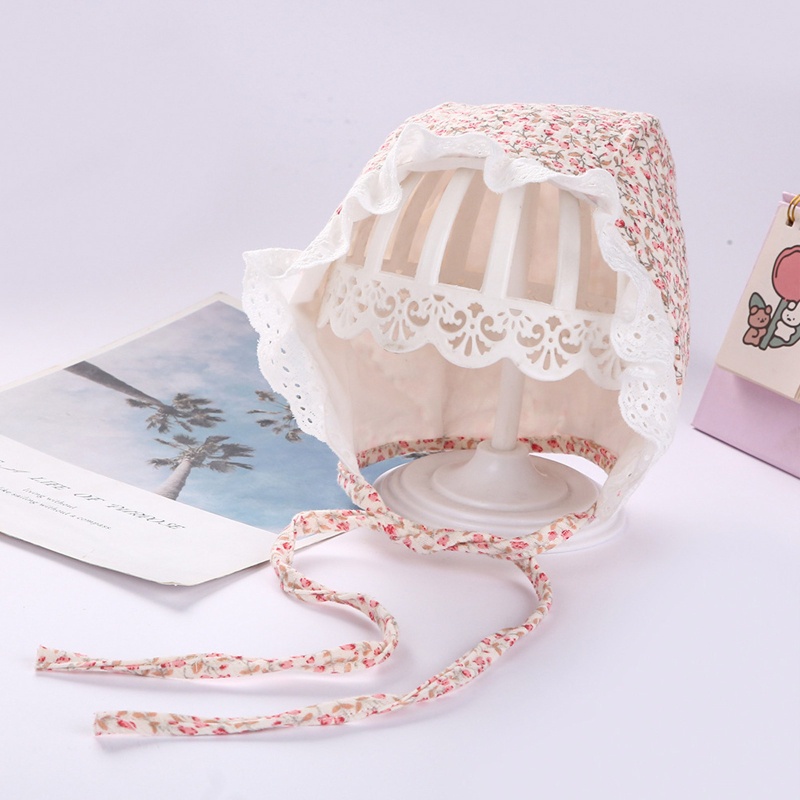 Xiangbao Mũ Cotton Rộng Vành Chống Nắng In Hoa Mùa Hè Cho Bé Sơ Sinh