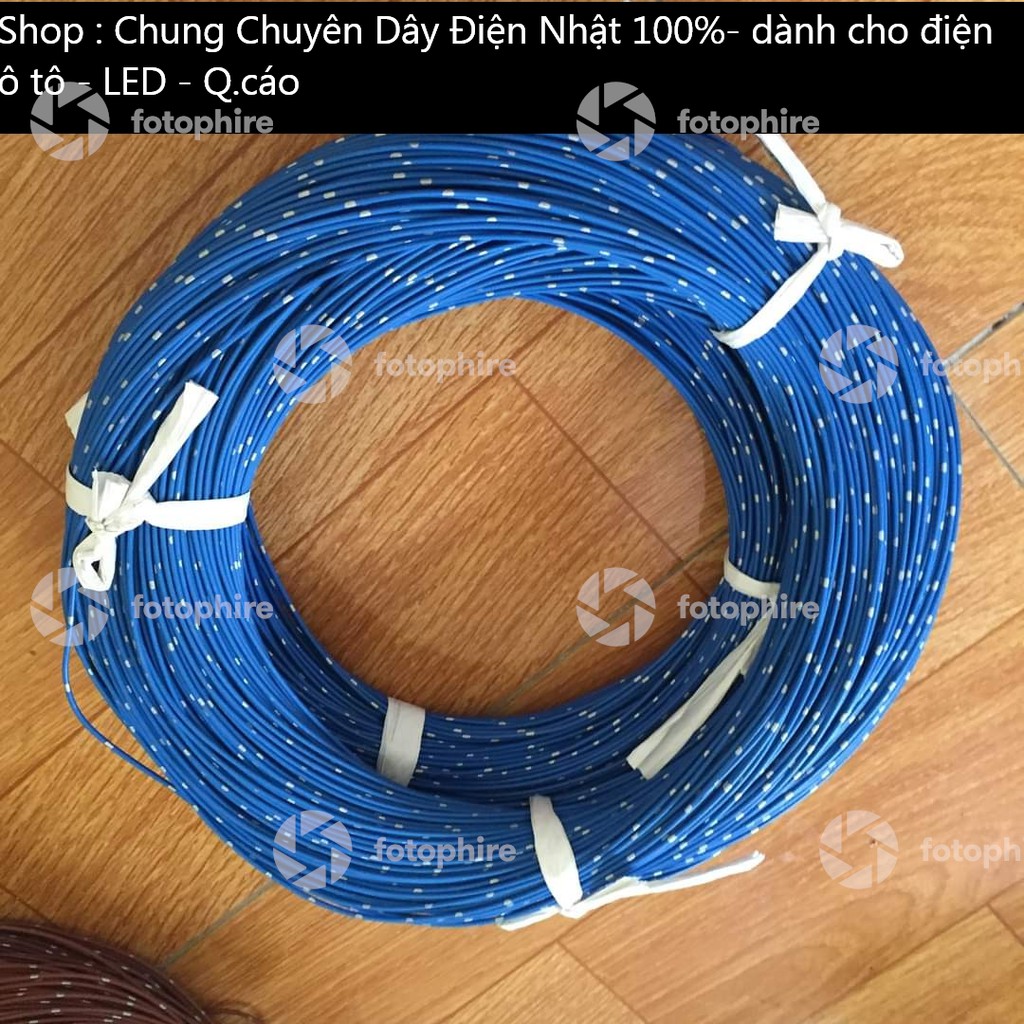 Dây điện nhật 0,85mm 100m màu xanh dương, Chuyên cho điện ô tô.  Làm LED.