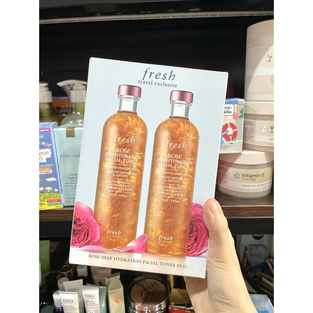 [ CHÍNH HÃNG-GIÁ TỐT] Nước hoa hồng FRESH - Rose & Hyaluronic Acid Deep Hydration Toner