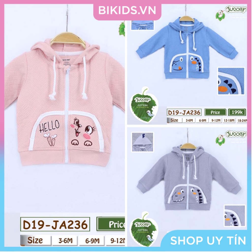 Judoby - Áo khoác hình thú cực xinh cho bé 6-24m JA236