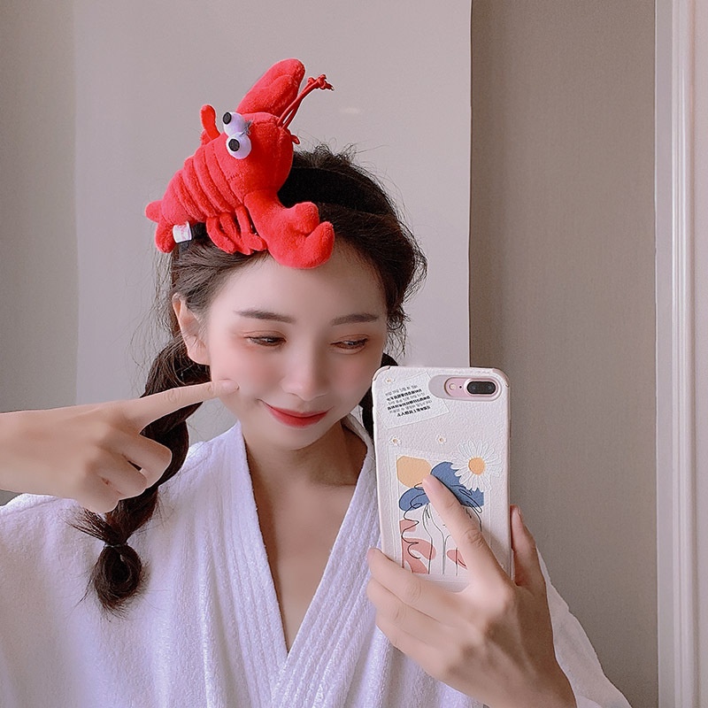 Cài tóc hình cua/tôm hùm hoạt hình dễ thương phong cách Hàn Quốc thời trang cho nữ