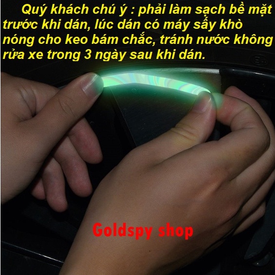 Tem dạ quang dán vành, dán mũ nón bảo hiểm ( 1 vỉ 20 miếng dán )