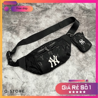 Combo túi đeo chéo mlb ny monogram waist bag black - cam kết xuất dư 100%