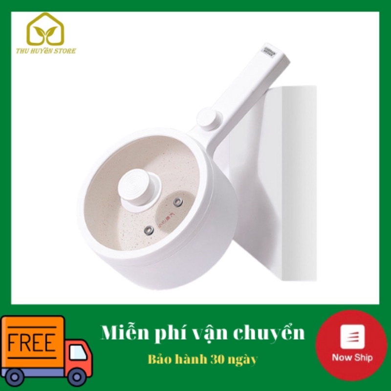 𝑪𝑯𝑰́𝑵𝑯 𝑯𝑨̃𝑵𝑮️ Nồi Lẩu Điện , Nồi Nấu Mì , Nồi Điện Mini Chống Dính Đa Năng Dung Tích 1.5L Công Suất 600W