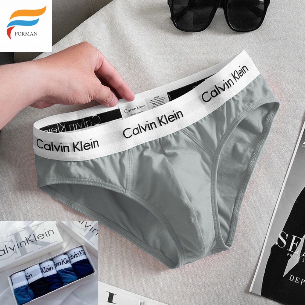 Hộp 5 Quần Sịp Nam Tam Giác Cao Cấp FORMAN, Quần Chíp Nam Tam Giác Cotton Co Dãn Thấm Hút Mồ Hôi