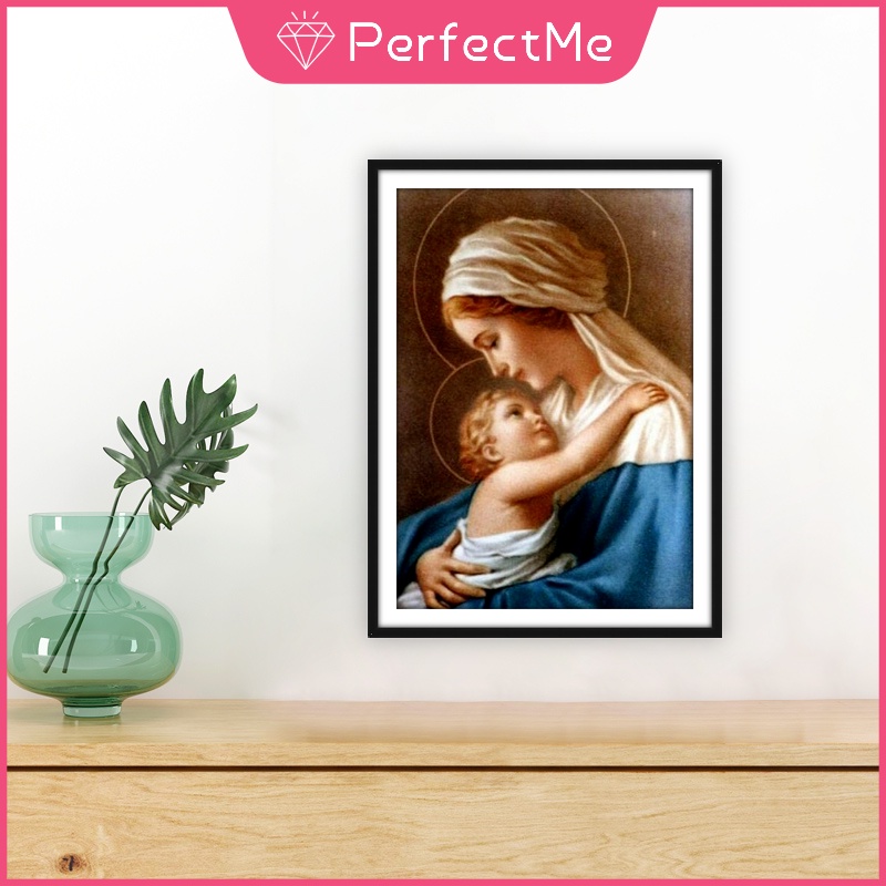 Bộ tranh đính đá 5D tự làm 30×40cm hình đức mẹ Mary