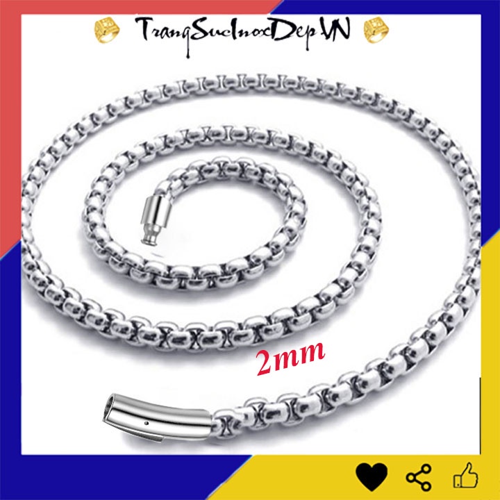 Dây chuyền thiên tâm màu trắng cẩm xà cừ khóa gài vip sáng đẹp, đem lại may mắn cho người đeo (dây + mặt)