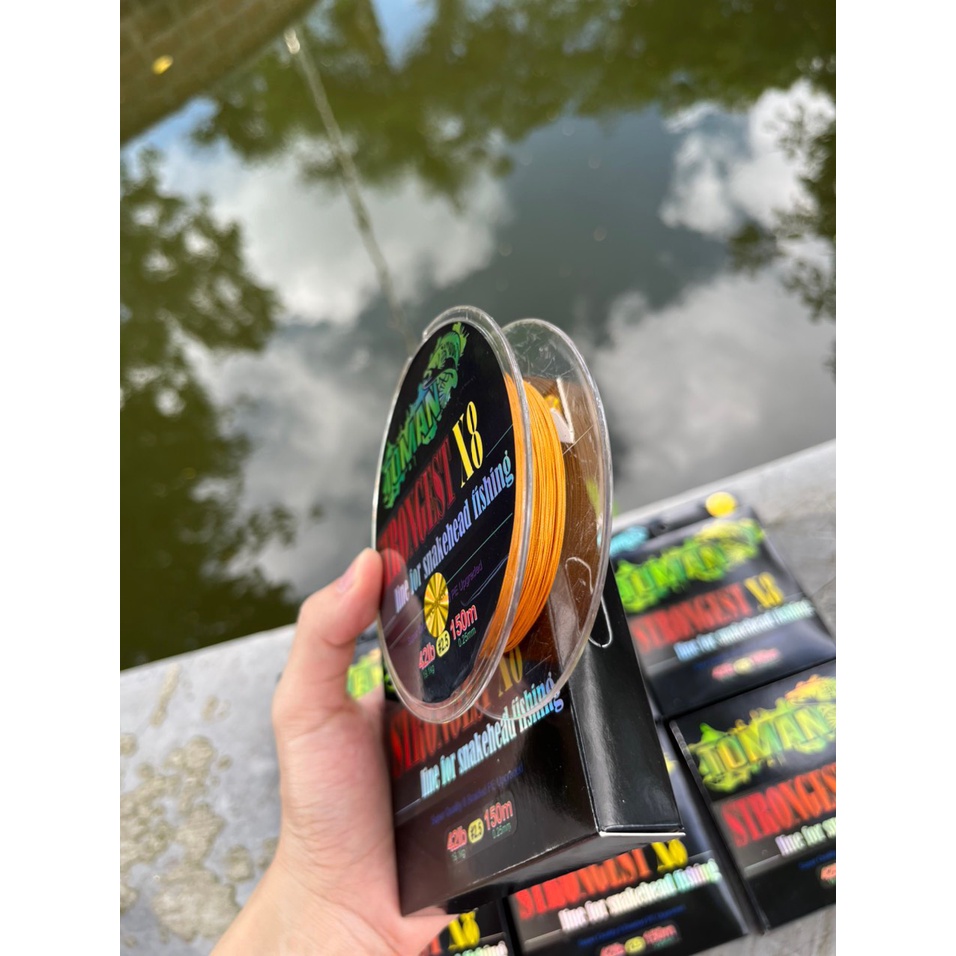 Dây dù PE Toman strongest X8 150m Thái Lan chuyên câu lure